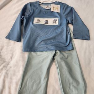 Smocked Otter Outfit - NWT - Carolina Smock Co.